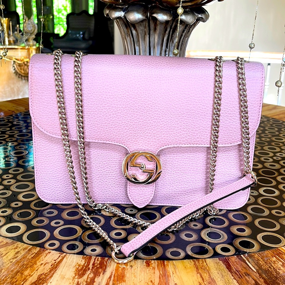 Gucci Interlocking Medium Leather Bag - image 1